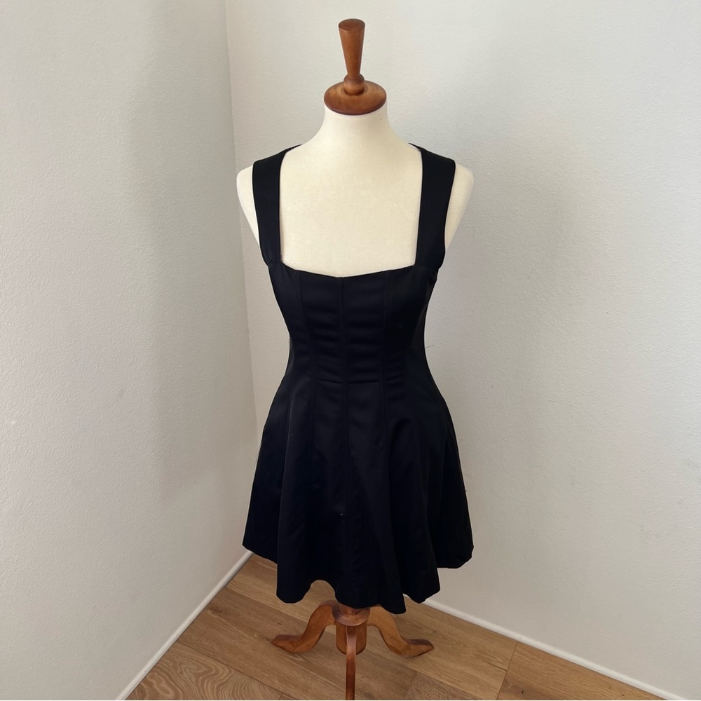 Bebe Structured Fit and Flare Black Dress
